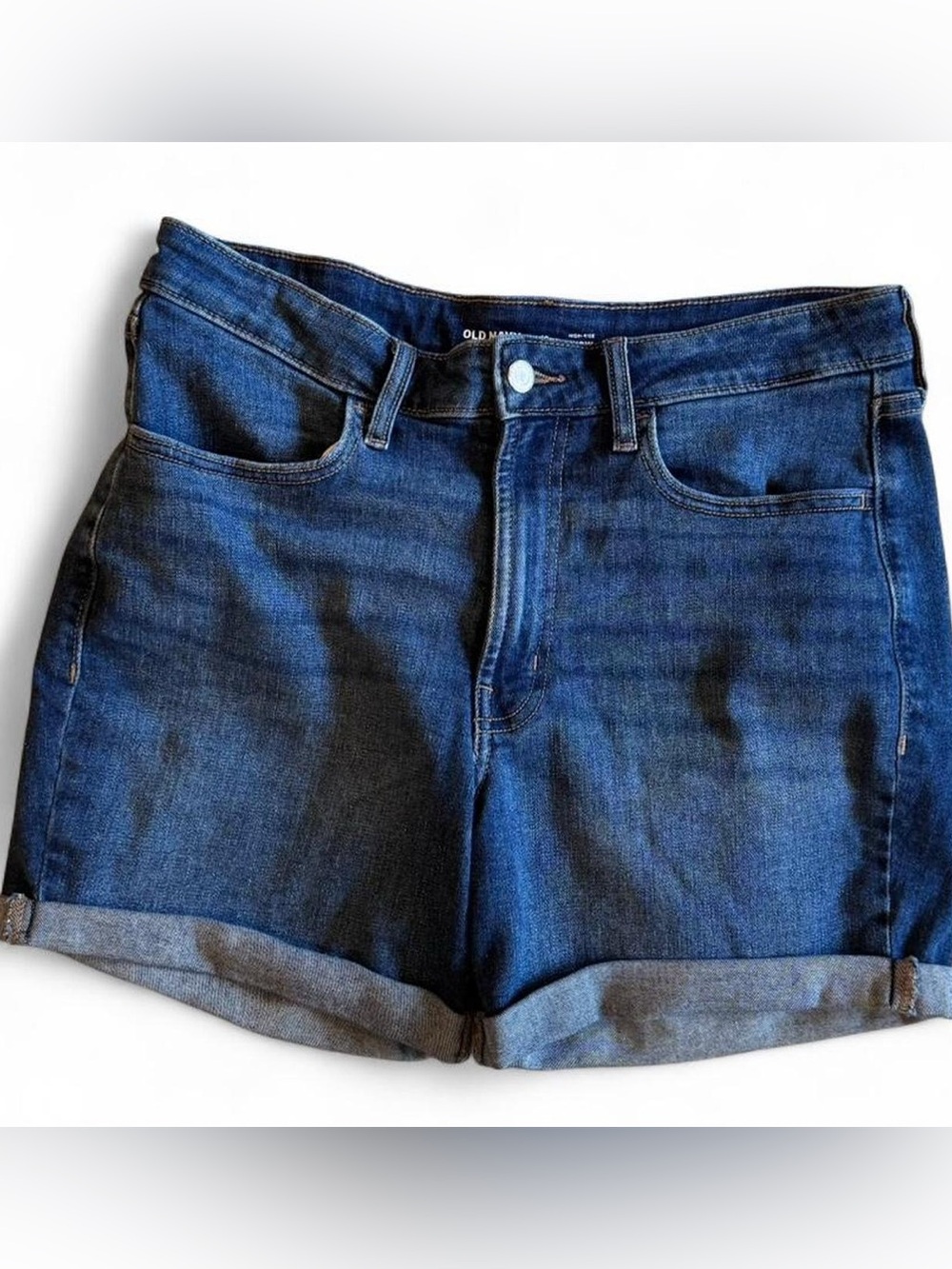 Old Navy High-Rise WOW Stretch Denim Bermuda Shorts Size 12